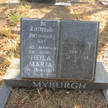 MYBURGH Heila Maria 1917-1990