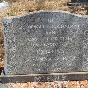 MIENY Johanna Susanna Sophia 1897-1993