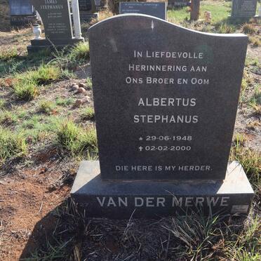 MERWE Albertus Stephanus, van der 1948-2000