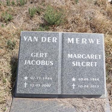 MERWE Gert Jacobus, van der 1944-2007 & Margaret Silcret 1944-2013