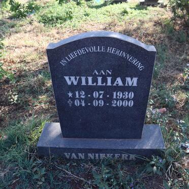 NIEKERK William, van 1930-2000