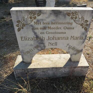 NELL Elizabeth Johanna Maria 1908-1998