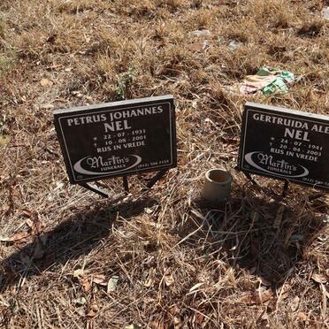 NEL Petrus Johannes 1931-2001 & Gertruida Aletta 1941-2003