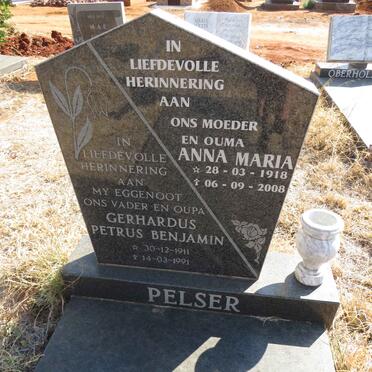 PELSER Gerhardus Petrus Benjamin 1911-1991 & Anna Maria 1918-2008
