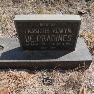 PRADINES Francois Alwyn, de 1916-1986