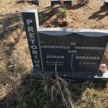 PRETORIUS Johan 1952-2003 & Miranda 1950-