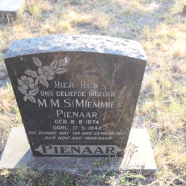 PIENAAR M.M.S. 1874-1942