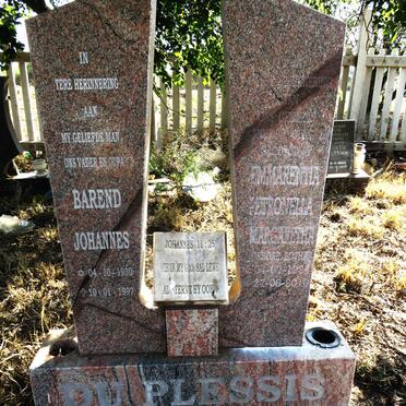 PLESSIS Barend Johannes, du 1930-1997 & Emmarentia Petronella Margaretha BOTHA 1934-2010 _1