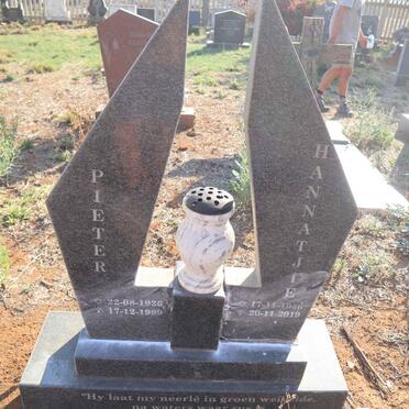 PRETORIUS Pieter 1936-1999 & Hannatjie 1936-2019