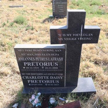 PRETORIUS Johannes Petrus Lafrash 1929-2008 & Charlotte Daisy 1935-2013