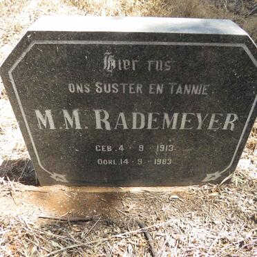 RADEMEYER M.M. 1913-1983