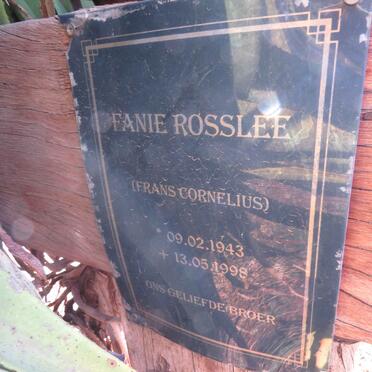 ROSSLEE Frans Cornelius 1943-1998