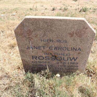 ROSSOUW Janet Carolina nee MATTHEE 1969-2009