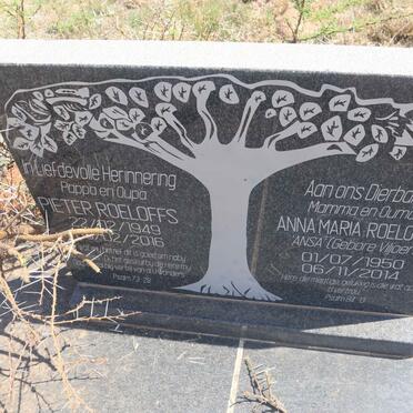 ROELOFFS Pieter19949-2016 & Anna Maria VILJOEN 1950-2014