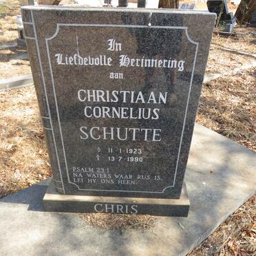 SCHUTTE Christiaan Cornelius 1923-1990
