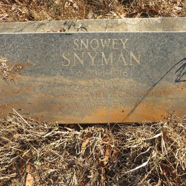 SNYMAN Snowey 1916-1992