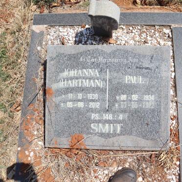 SMIT Paul 1934-2022 & Johanna HARTMAN 1930-2012