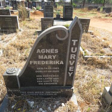 TURVEY Agnes Mary Frederika 1903-2005