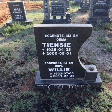 TOIT Willie, du 1922-2011 & Tiensie 1925-2000