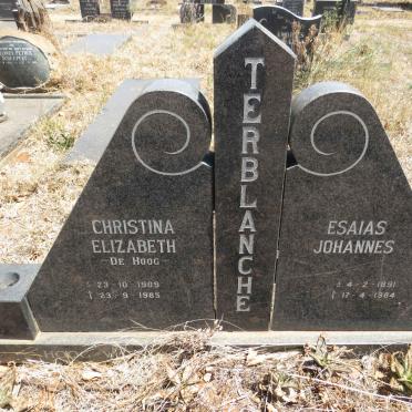 TERBLANCHE Esaias Johannes 1891-1984 & Christina Elizabeth DE HOOG 1909-1985