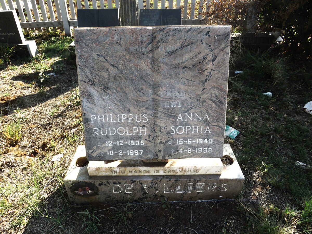 VILLIERS Philippus Rudolph, de 1935-1997 & Anna Sophia 1940-1998