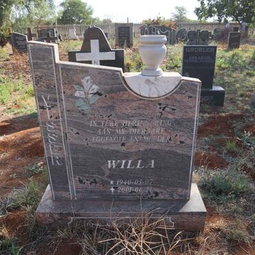 VISSER Willa 1940-2001