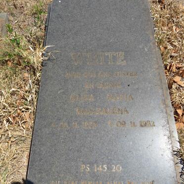 WHITE Alida Maria Magdalena 1935-1982