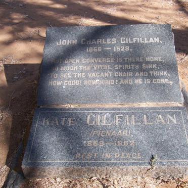 GILFILLAN John Charles 1866-1928 &amp; Kate PIENAAR 1869-1962