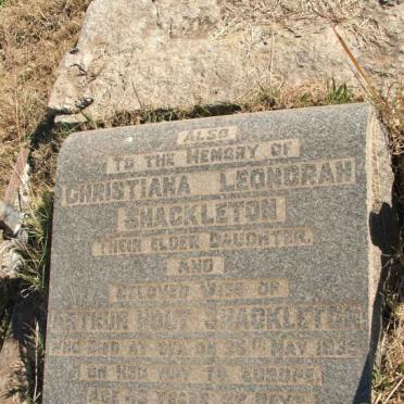 SHACKLETON Christiana Leonorah  -193?