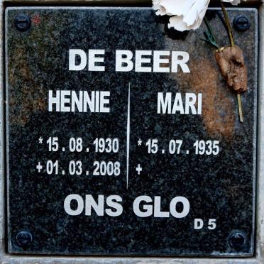 BEER Hennie, de 1930-2008 &amp; Mari 1935-