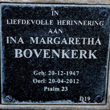 BOVENKERK Ina Margaretha 1947-2012