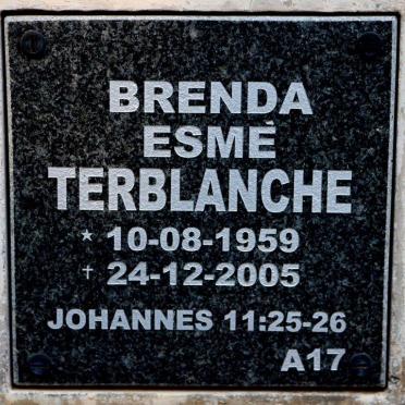 TERBLANCHE Brenda Esme 1959-2005