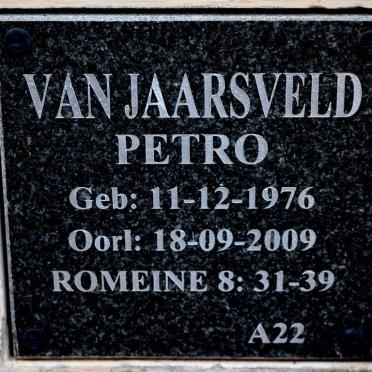 JAARSVELD Petro, van 1976-2009