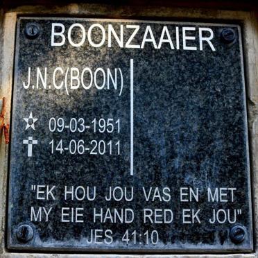 BOONZAAIER J.N.C. 1951-2011