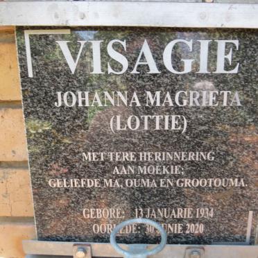 VISAGIE Johanna Magrieta 1934-2020