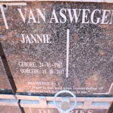 ASWEGEN Jannie, van 1967-2017