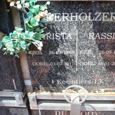 OBERHOLZER Rassie 1947-2019 &amp; Christa 1948-2011