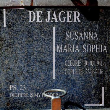 JAGER Susanna Maria Sophia, de 1941-2016