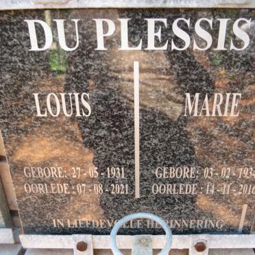 PLESSIS Louis, du 1931-2021 &amp; Marie 1934-2016