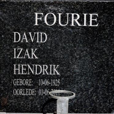 FOURIE David Izak Hendrik 1925-2011