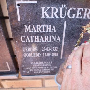 KRUGER Martha Catharina 1932-2018