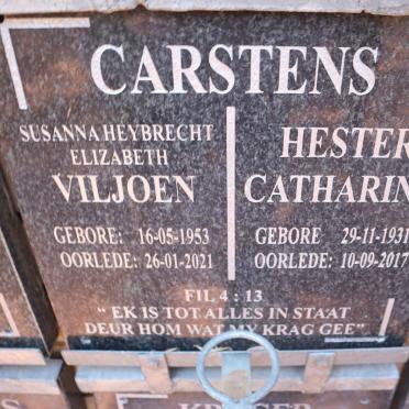 CARSTENS Hester Catharina 1931-2017 :: VILJOEN Susanna Heybrecht Elizabeth 1953-2021