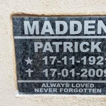 MADDEN Patrick 1921-2009