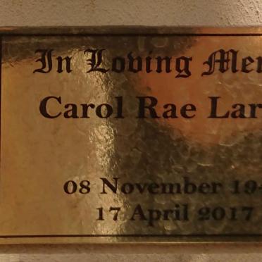 LARKAN Carol Rae 1947-2017