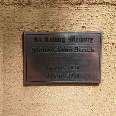 STRICK Sidney John 1929-2014