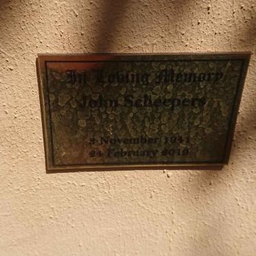 SCHEEPERS John 1941-2019