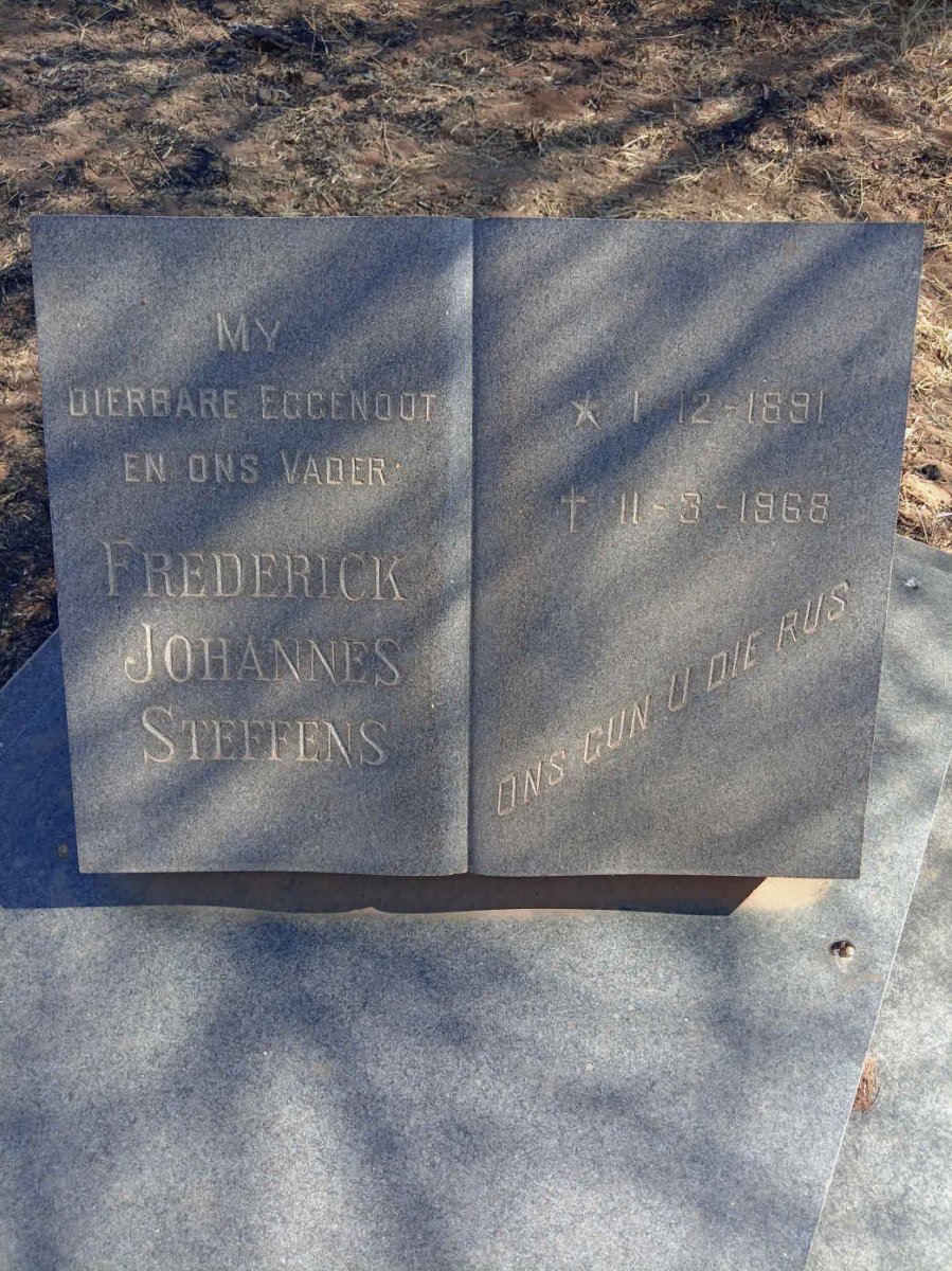 STEFFENS Frederick Johannes 1891-1968