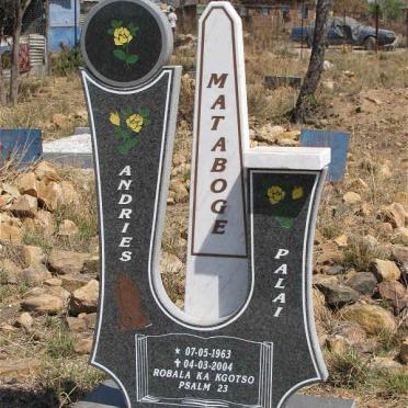 MATABOGE Andries Palai 1963-2004