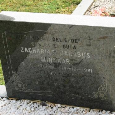 MINNAAR Zacharias Jacobus 1913-1981