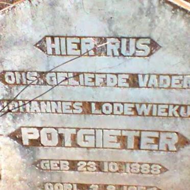 POTGIETER Johannes Lodewiekus 1888-1954